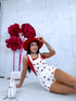 BALTS džinsa šortkostīms "RED STRAWBERRY"